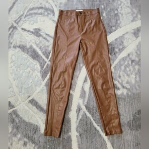 Vibrant M.I.U Faux Leather High Rise Women Pants Size 9